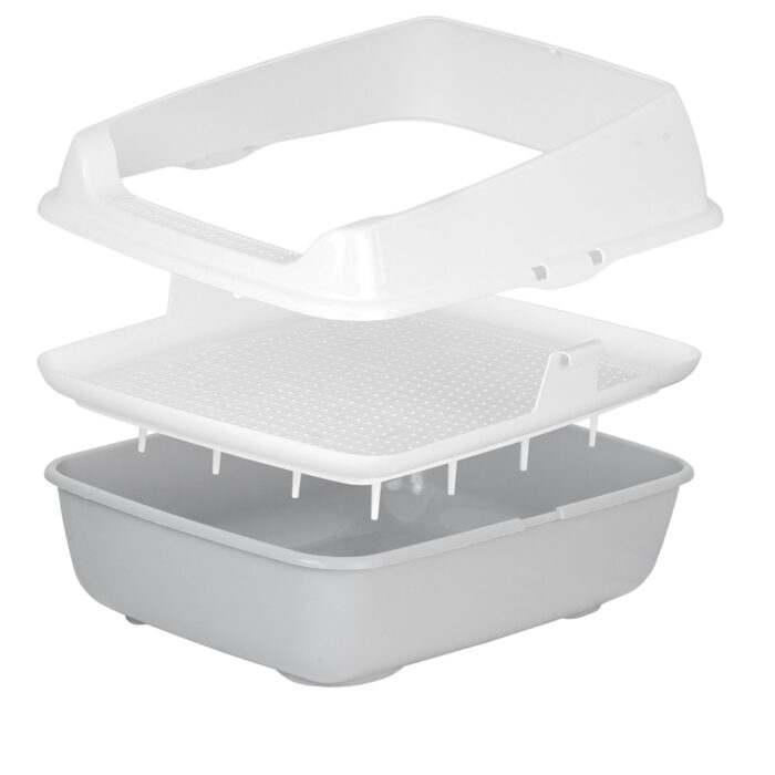 8576_3-1 Katzentoilette Schalentoilette Katzenklo Abnehmbarer HochrandKatzentoilette Schalentoilette Katzenklo Abnehmbarer Hochrand