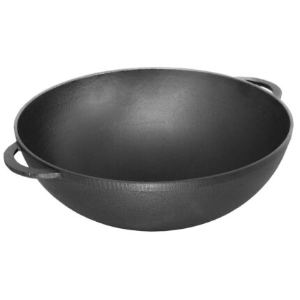 Wok Gusseisen 26 cm Wokpfanne 3L  Asia Schmortopf