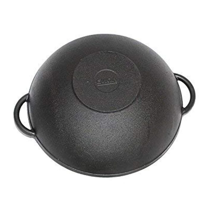 Wok Gusseisen 26 cm Wokpfanne 3L  Asia Schmortopf