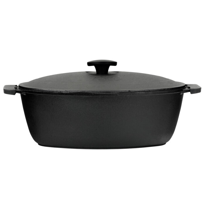 Bräter 6L Gänsebräter aus Gusseisen / Entenbräter / Hähnchenbräter