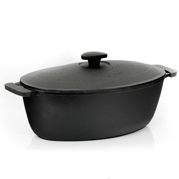 Bräter 6L Gänsebräter aus Gusseisen / Entenbräter / Hähnchenbräter