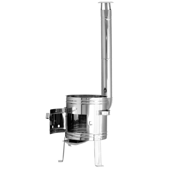 Uchak Utschak aus Edelstahl Feuerstelle Feldküche Außenküche