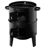 Räucher Ofen - Rund Holzkohlegrill - Camping Mini Tisch Smoker