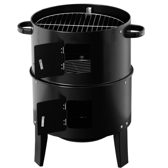 Räucher Ofen - Rund Holzkohlegrill - Camping Mini Tisch Smoker