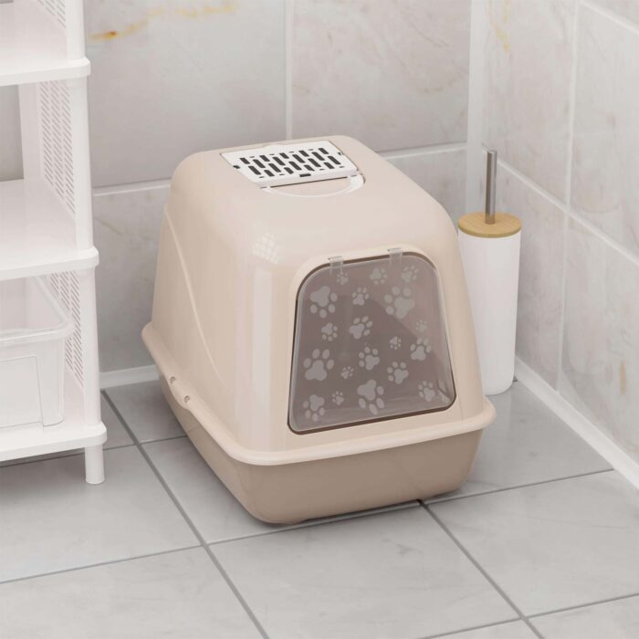 Katzentoilette Katzenklo Schwingklappe Deckel Abdeckung Haube