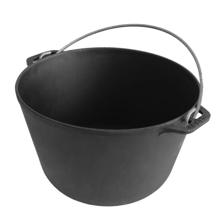 Kazan Schwenktopf Gusseisen Kasan Deckel-Bratpfanne Campingtopf Kessel