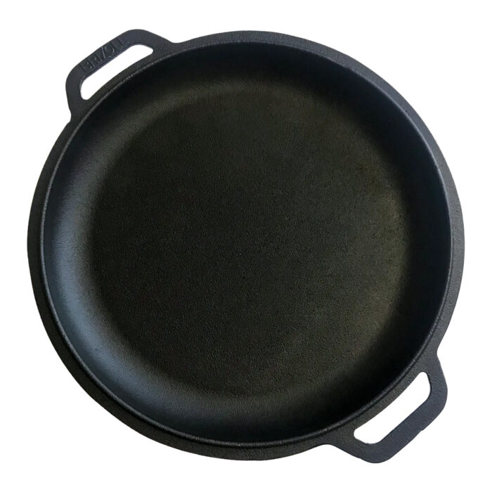 Kazan Schwenktopf Gusseisen Kasan Deckel-Bratpfanne Campingtopf Kessel