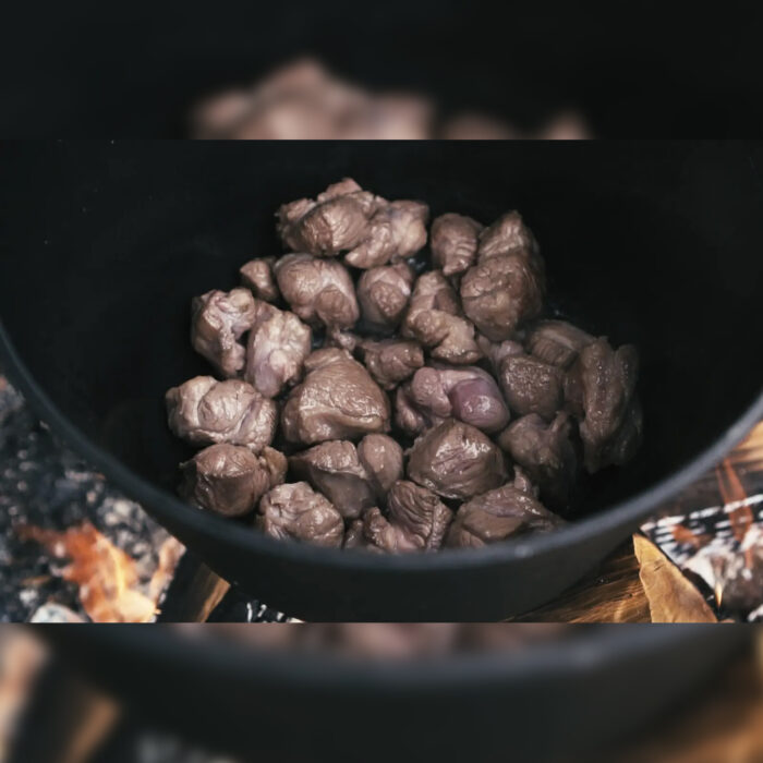 Kazan Schwenktopf Gusseisen Kasan Deckel-Bratpfanne Campingtopf Kessel