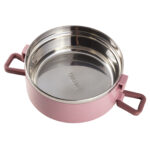 Lunchbox 3 Etagen Frischhaltedose Essensbehälter Lunch Box Brotdose Frühstücksdose Rosa