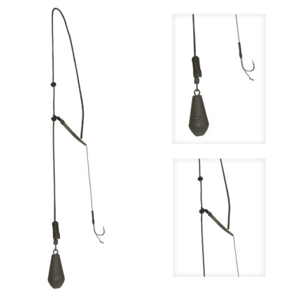 Helicopter Leadcore für Boilie Karpfen Angeln Grundmontage Futterkorb mit Haken #4 71g