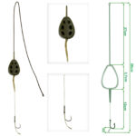 Lead Feed Leadcore für Boilie Karpfen Angeln Grundmontage Futterkorb mit Haken #4 56g