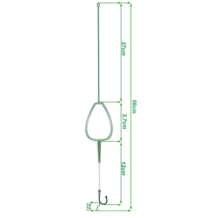 Lead Feed Leadcore für Boilie Karpfen Angeln Grundmontage Futterkorb mit Haken #4 56g