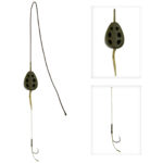 Lead Feed Leadcore für Boilie Karpfen Angeln Grundmontage Futterkorb mit Haken #4 85g