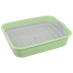 Katzentoilette Tray Schalentoilette Katzenklo Kätzchen WC Reinigungssieb Grün