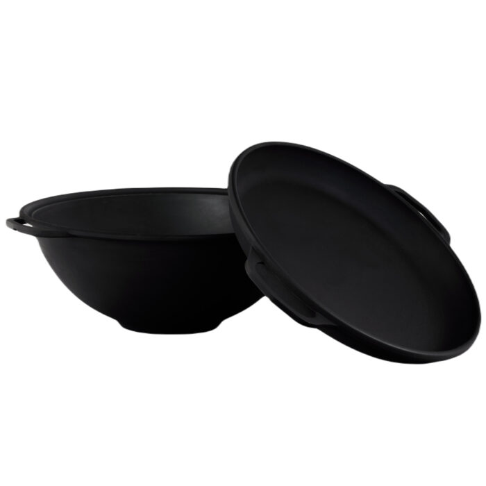 Utschak Uchak Campingofen Feuerofen Kasan Kazan Deckel-Bratpfanne