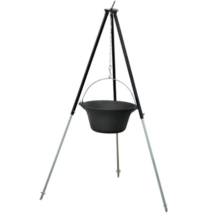 Kochstelle Feuerpfanne mit Beinen mit Dreibein