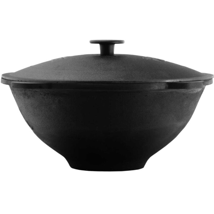 Ø31 Utschak Edelstahl Uchag Campingofen Feuerofen 6L Kazan mit Guseisen Deckel Kasan Eintopfofen Gulaschkanonev