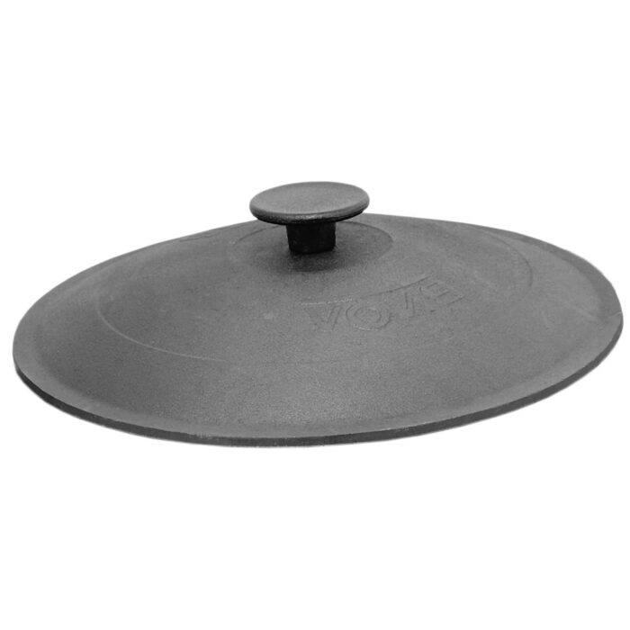 Ø28cm Gusseisenpfanne 55mm hoch mit Holzgriff und Gusseisen Deckel Induktion Bratpfanne