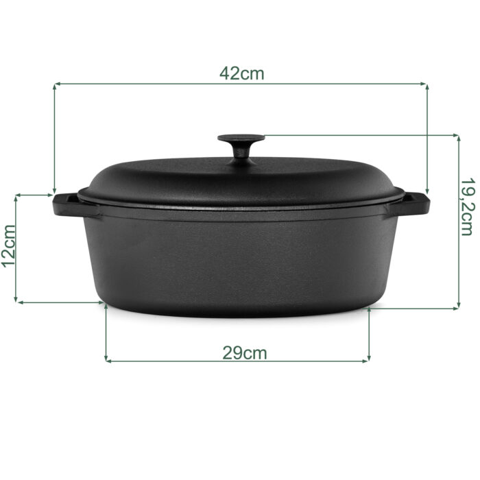 Gänsebräter 7,5 L Gusseisen Bräter mit Deckel kaufen, Gänsebräter Induktion, Bräter Induktion, Bräter kaufen, Gänsebräter kaufen, Gänsebräter Gusseisen, Hähnchenbräter