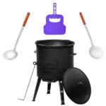 Utschak und Gusseisen Kasan Grill mit Deckel kaufen - Suppenkelle, Schaumkelle, Kasan mit Deckel, Gulaschkanone, Kasan kaufen, Feldküche