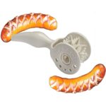 Wurst-Roller Grill Bratwurst Grillzubehör BBQ Wursteinschneider