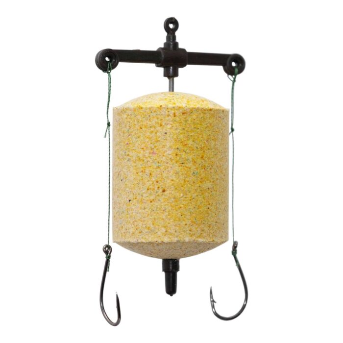 Super Set Posenmontage Futterkorb mit Plankton Fischköder Angelzubehör Vorfachhaken Oberflächenmontage Karpfen Fertig Montage