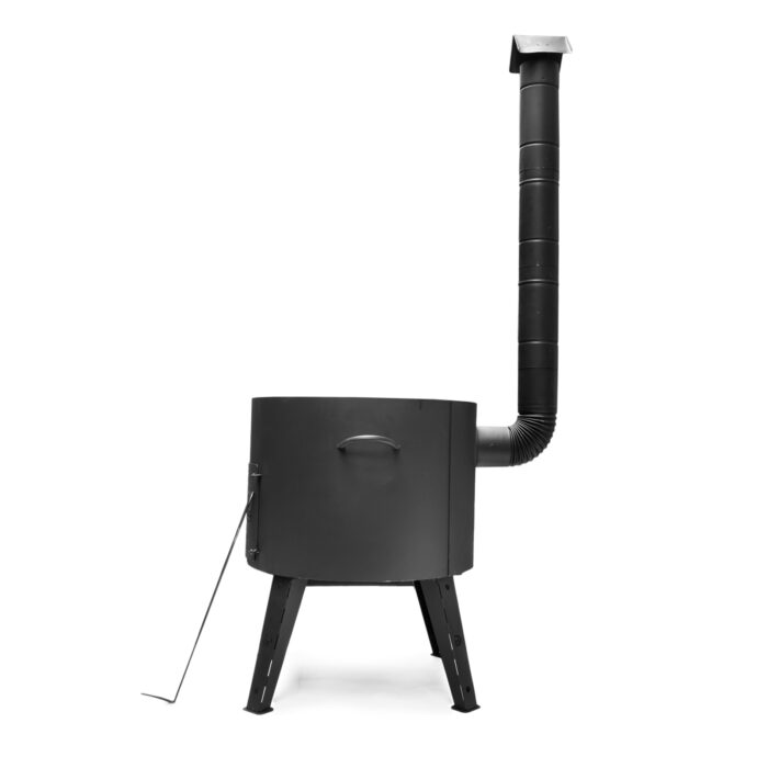 Ø36-Ø49 Uchag 2mm stahl Utschak mit Abzugsrohr Utschag Feldküche Außenküche Eintopfofen Gulaschkanone