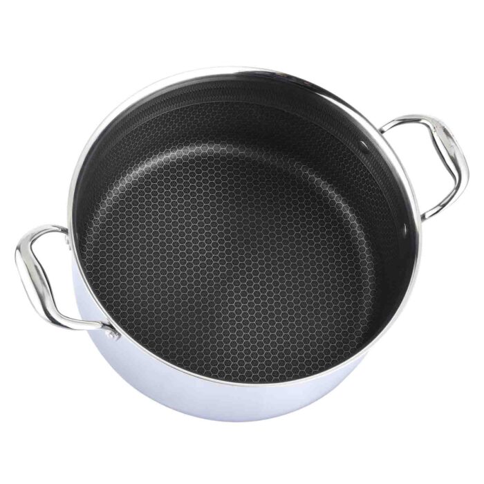 Kochtopf aus Edelstahl mit Glasdeckel Antihaft