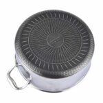 Kochtopf aus Edelstahl mit Glasdeckel Antihaft