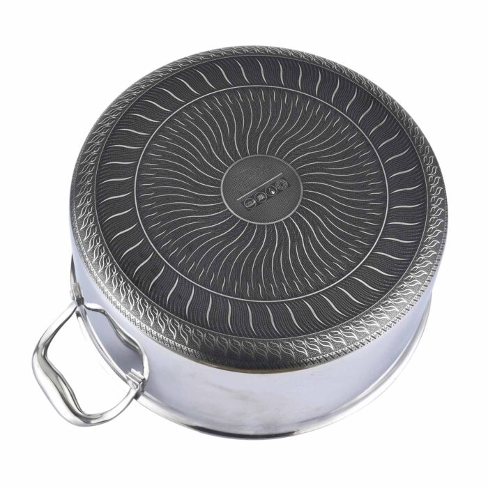 Kochtopf aus Edelstahl mit Glasdeckel Antihaft