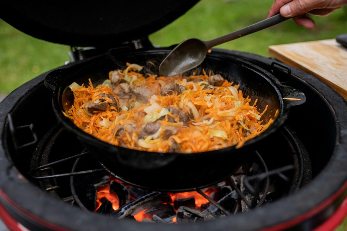 Leckerer usbekischer Pilaw im Kessel - Rezept