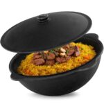 Kasan mit Deckel Gusseisen Asia Wok Pfanne kaufen - Camping Töpfe, Kasan Grill, Kasan Gusseisen, Kasan kaufen, Wok kaufen