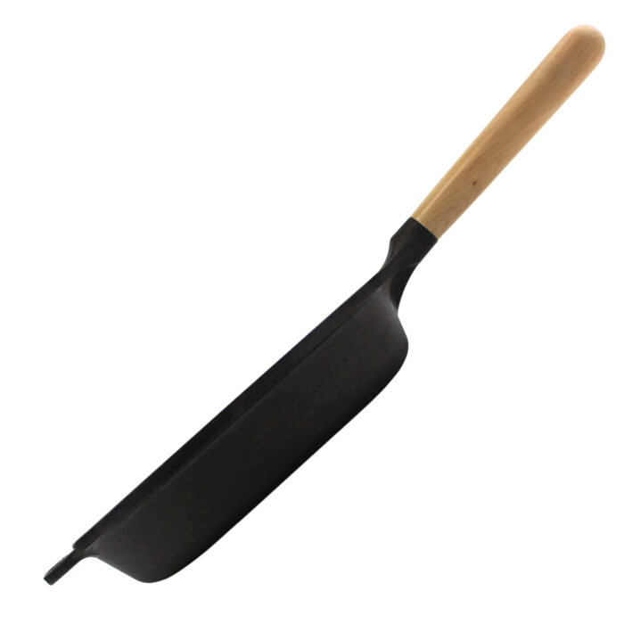 Ø22-28cm Gusseisenpfanne BRIZOLL Bratpfanne aus Gusseisen Eisenpfanne Gusspfanne rund mit Holzgriff INDUKTION für alle Herdarten