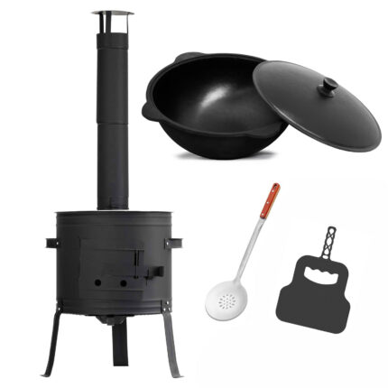 Utschak Uchag Campingofen Feuerofen Kazan Kasan Eintopfofen Gulaschkanone Schaumlöffel Grillfächer kaufen