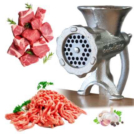 -Manueller-Fleischwolf-Größe-5-aus-Gusseisen-inkl.-Schraubzwinge-für-Tischmontage-kaufen