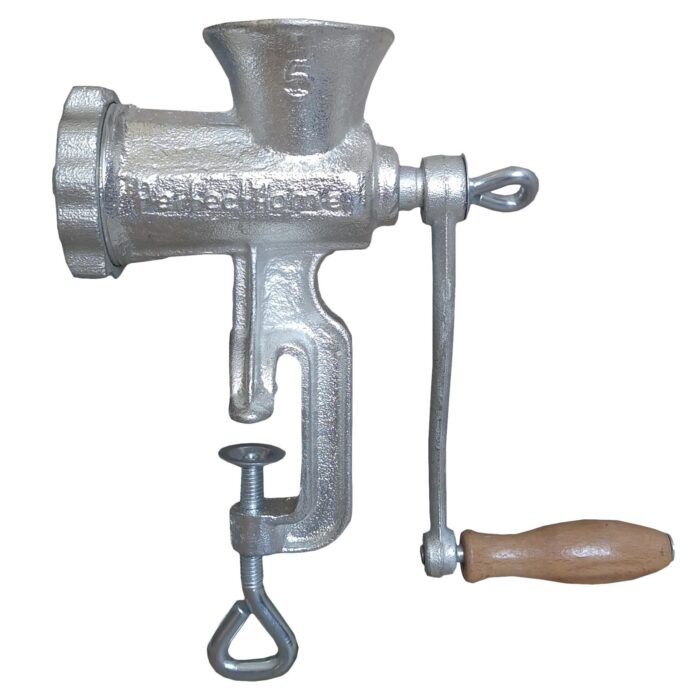 -Manueller-Fleischwolf-Größe-5-aus-Gusseisen-inkl.-Schraubzwinge-für-Tischmontage-kaufen