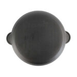 Ø28cm Grillpfanne aus Gusseisen Bräter mit Pressdeckel Schmortopf zwei Griffe Servierpfanne Grill