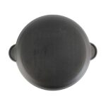 Ø26cm Grillpfanne aus Gusseisen Bräter mit Pressdeckel Glasdeckel Pfannenwender Schmortopf zwei Griffe Servierpfanne Grill