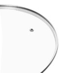 Ø28cm Grillpfanne aus Gusseisen Bräter mit Pressdeckel Glasdeckel Pfannenwender Schmortopf zwei Griffe Servierpfanne Grill