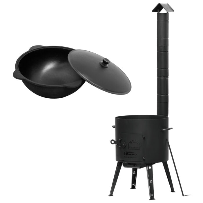 Utschak mit Abzugs-Rohr Gusseisen Kasan Deckel kaufen - Kasan Topf, Utschak Ofen, Kasan Grill, Utschak mit Kasan, Kasan mit Deckel, Utschak kaufen