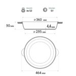 Ø36cm Gusseisenpfanne mit Deckel-Bratpfanne aus Gusseisen Bräter Schmortopf aus Gusseisen zwei Griffe Servierpfanne kaufen