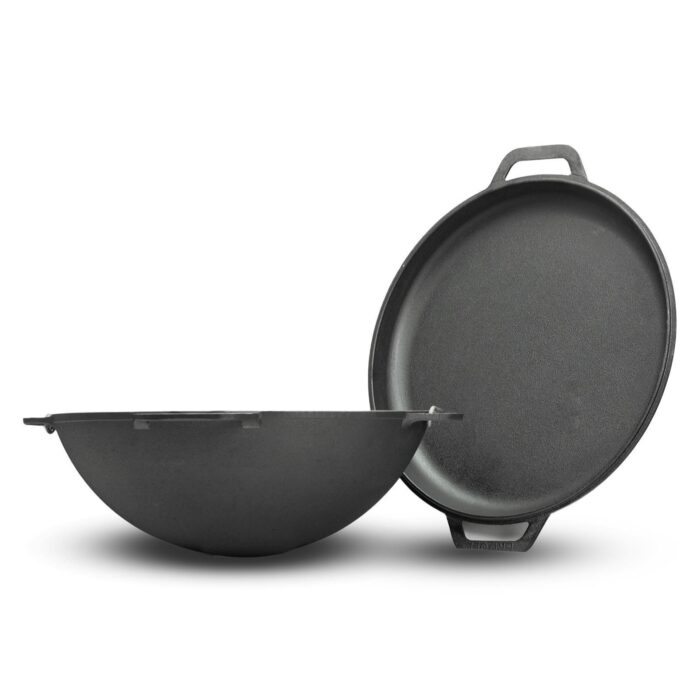 Kasan mit Deckel Bratpfanne aus Gusseisen Kessel kaufen - Bräter, Campingtopf, Kasan Topf, Kasan Grill, Kasan kaufen, Kasan gusseisen, Kazan kaufen