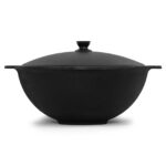 Kasan Gusseisen Bratpfanne mit Deckel mit Schaumkelle kaufen - Kasan mit Deckel, Wok Pfanne, Bratpfanne kaufen, Kasan kaufen