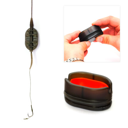 Feeder CLASSIC FLAT für Boilie mit Schimmel Karpfen Angeln Grundmontage Futterkorb mit Haken #4 30 40 50 60 g