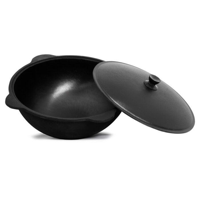 Kasan mit Deckel Wokpfanne Gusseisen Bratpfanne kaufen - Kasan Topf, Kasan Grill, Camping Töpfe, Kasan kaufen, Bratpfanne kaufen