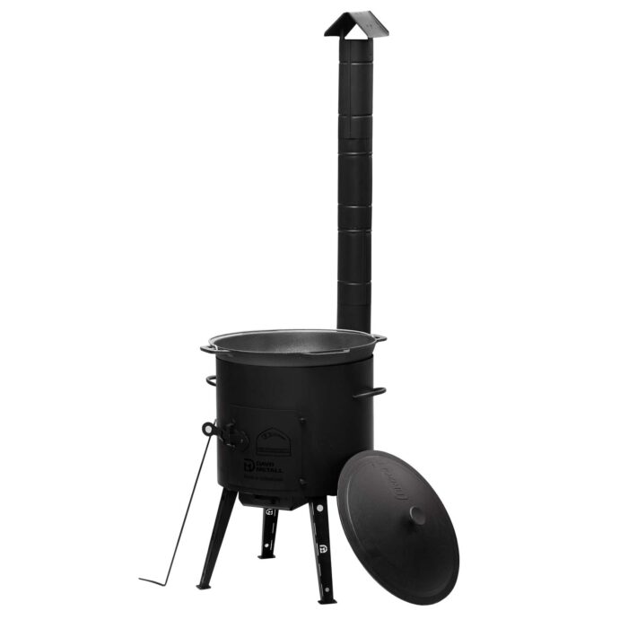 set000825_01_Uchag_Abzugsrohr_Utschag_Campingofen_Gusseisen_Kazan_Gusseisen_Deckel