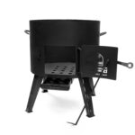 Ø49 Uchag 2mm stahl Utschak mit Abzugsrohr 22L Kazan Eben Grillfächer Schaumkelle Suppenkelle Utschak Utschag Kasan Feldküche Außenküche Eintopfofen Gulaschkanone